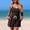Coffee, variant on Naittoop One Piece Swimsuits for Women Casual Swim Romper Spaghetti Strap Sporty Full Coverage Bathing Suit with Built in Bra