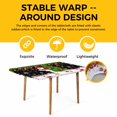 thumbnail image 4 of Black Christmas Table Cloths for 6 Foot Rectangle Tables, Snowman Xmas Tree Ball Snowflake Patio Waterproof Elastic Fitted Tablecloths, Washable Rectangular Table Cover for Camping, 4 of 8