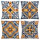 thumbnail image 1 of Juego de fundas de almohada de lino con motivos florales geométricos europeos, 4 x 45 cm, 1 of 3
