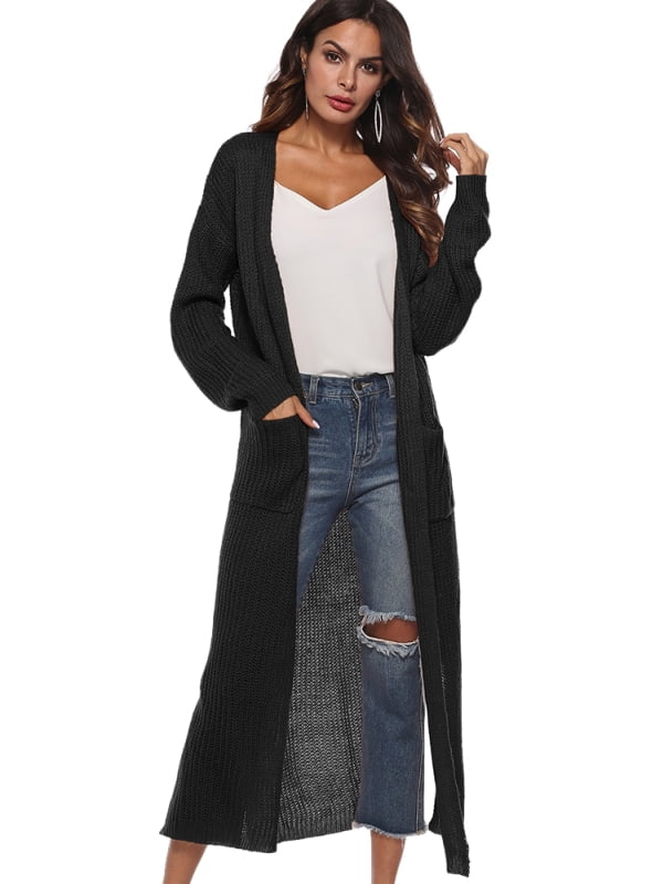 Babula Women Knitted Long Maxi Cardigan Sweater - Walmart.com