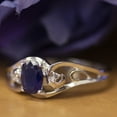 thumbnail image 6 of 14k White Gold Oval Sapphire And Diamond Ring, 6 of 8