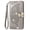 Gray, variant on Allytechgroup Wallet Case for iPhone 16e/ iPhone 17e, Bling Sparkly Diamond PU Leather Phone Case with Credit Card Slot Wirst Strap Support Wireless Charging Shockproof Bumper, Pink