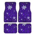 thumbnail image 1 of Balery Dark Purple Snowflakes Juego de 4 Alfombrillas para Auto, Revestimientos de Caucho Resistente, Diseño Antideslizante, 1 of 7