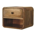 thumbnail image 3 of Artisan Furniture Solid Wood Mini Oak-ish Floating Open Nightstand, 3 of 9