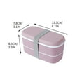 thumbnail image 2 of Gnmfd Food-Grade Double-Layered Lunch Box with Divided Compartments, Leak-Proof Microwave Safe Storage Container for Work Office Travel, Pasta Sandwich Salad Fruit Organizer Meal Prep, 2 of 2