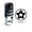 Black Ink, variant on Round Self Inking Kids Teacher Stamp STAR Personalized Custom Shiny 20mm Rubber Mini Stamp