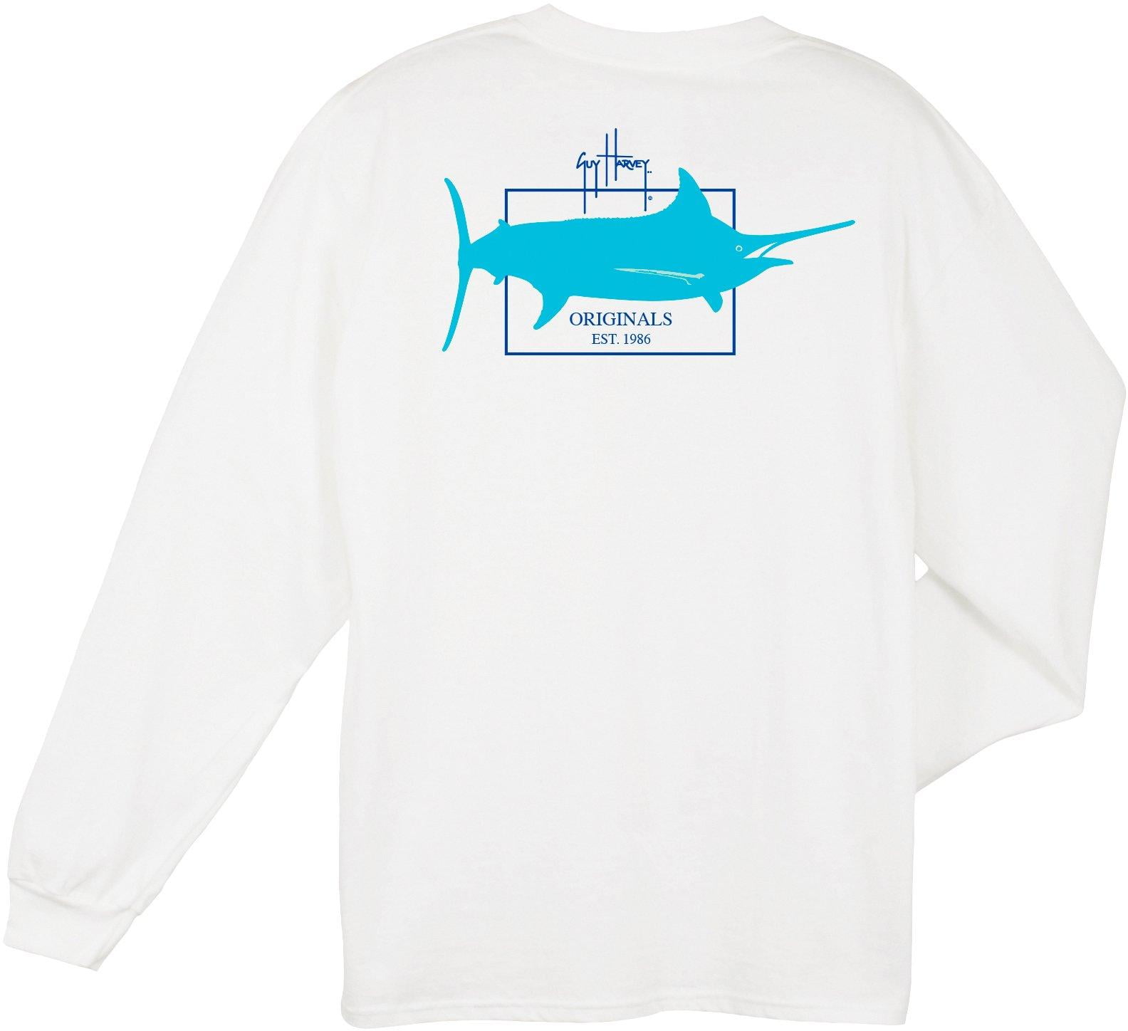 Guy Harvey Guy Harvey Mens Classic Logo Long Sleeve TShirt Small