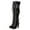 Black, variant on Honeeladyy Women's Vintage Boots Chunky Platform High Heel Knee High Boots Buckle Lace Up Bowknot Goth Punk Knight Boots Over the Knee Lolita Boots Thigh High Boots for Women #S