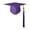 Purple, variant on opvise Graduation Hat Unisex Decorative Polyester Adult Graduation Tassel Cap for Bachelor Sky Blue