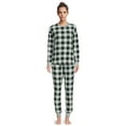 thumbnail image 2 of Jolly Jammies Women’s Holiday Green Plaid Matching Family Pajamas Sleepwear Set, 2-Piece, Sizes S-3X, 2 of 2