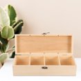 thumbnail image 1 of BRIGHTFUFU Divided Crate Wooden Box Storage with Simple Design Khaki Color 1Pack, 1 of 8