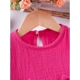 thumbnail image 4 of HWJAD Toddlers and Baby Girls' Cotton Linen Sleeveless Tank Tops & Shorts Set Cute Summer Outfits, 4 of 9