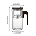 thumbnail image 3 of Glass Floating Teapot with Stainless Steel Strainer, Large Capacity Borosilicate Glass Teapot, One Click Filtration Tea Separation Brewing Pot, Includes 1 Teapot, 3 of 7