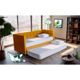 thumbnail image 1 of Cama Doble Makora Lino Mostaza Modelo Ambra, 1 of 8