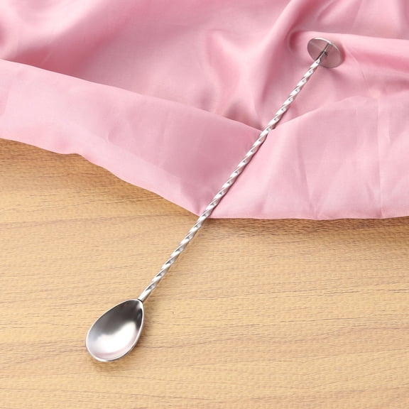 PAMINGONO 1Set Stainless Steel Stirrer 28cm Silver Professional Look for Beverage Mixing and Stirring