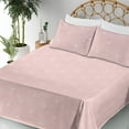 thumbnail image 3 of Ambesonne Art Deco Fitted & Flat Sheet with Sham 3 Pcs Set, Soft Blushy Classic Scales, Twin, Blush and White, 3 of 5