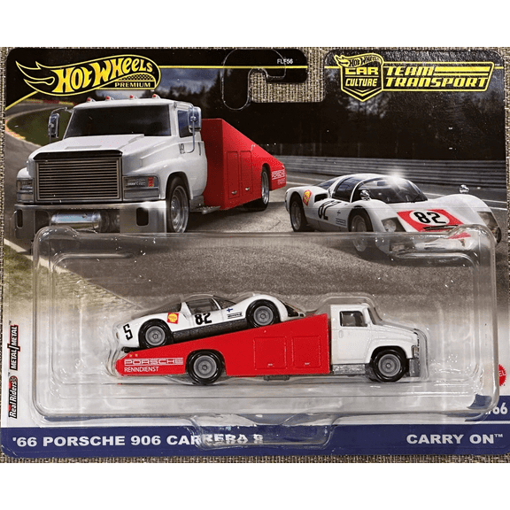 Hot Wheels Team Transport '66 Porsche 906 Carrera 6 Carry On #66