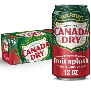 Canada Dry Zero Sugar Cherry Flavored Ginger Ale Drink, 12oz Pack of 12 ...