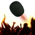 thumbnail image 2 of Soimiss 10Pcs Microphone Windscreen Cover Black Foam Replacement Cushions Breathable Material Comfortable Fit, 2 of 2