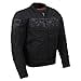 thumbnail image 3 of Milwaukee Leather MPM1730 Black Padded Textile Motorcycle Jacket for Men w/Reflective Skulls - All Season Motorcycle Jacket - Small, 3 of 4
