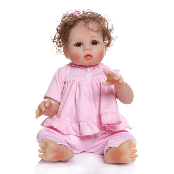OWLEEN PoupéE Silicone, 19 Faites à La Main Poupee Reborn Fille Sou Silicone Realiste Vinyle Souple Bebe Reborn Realiste Amz B