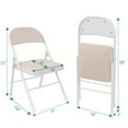 thumbnail image 4 of VECELO 5-Piece Portable Folding Card Table and Chair Set with Collapsible Legs & Vinyl Upholstery, No Assembly Required, Portable for Indoor & Outdoor, Beige, 4 of 7