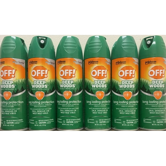 OFF! Deep Woods Insect Repellent Spray, Repels Mosquitoes, Ticks and Gnats, 6 oz