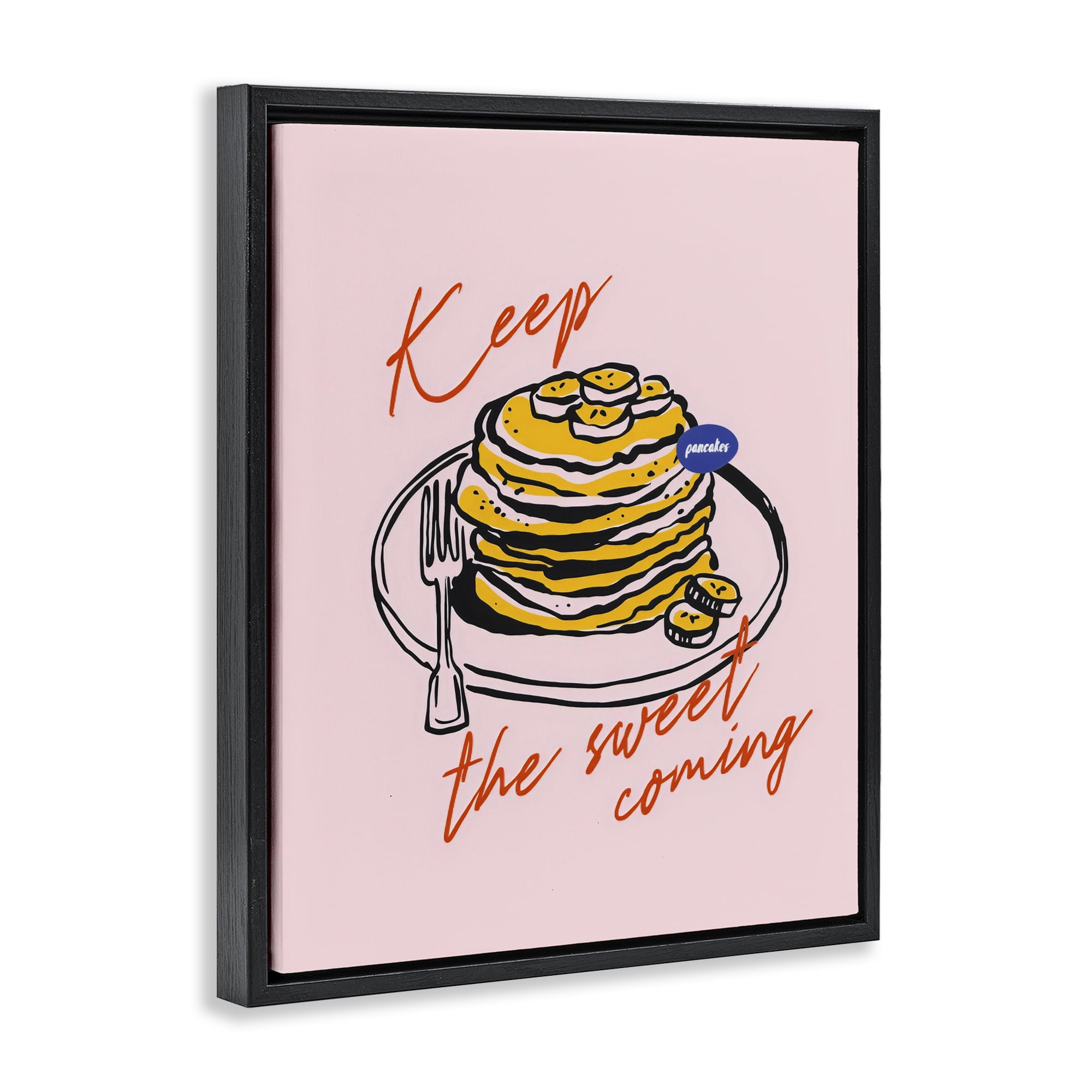 Stupell Industries Keep The Sweet Coming Black Framed Floater Canvas Wall Art, design by The Prints Vibe