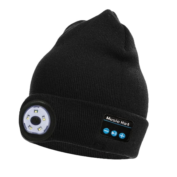 amlbb Bluetooth Headphones 3 In 1 Wireless Bluetooth Headphone Led Thermal Lamp Cap Outdoor Night Run Lighting Red Blue Flashing Bluetooth Cap on Clearance