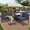 4PCS/Brown Rattan/Blue Cushions, variant on Ainfox 4-Piece Outdoor Wicker Patio Set with Cooler Storage Box, Gray Rattan & Blue Cushion