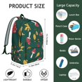 thumbnail image 5 of Daily Backpack with Mushroom Graphics, Comfortable Oxford Build, Large Interior, 5 of 5