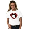 thumbnail image 3 of Betty Boop Heart Wink Blowing Kisses Women's Graphic T Shirt Tees Brisco Brands M, 3 of 5