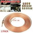 thumbnail image 2 of 2 Pack 25Ft Copper Nickel Brake Line Tubing Kit 3/16 Inch OD + 30Pcs Fitting Nuts, 2 of 10