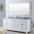 thumbnail image 1 of Water Creation MADISON72W 72 in. Madison Collection Pure White Double Rectangular Sink Bathroom Vanity, Chrome, 1 of 1