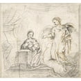 thumbnail image 3 of Pedro Duque y Cornejo 21x20 Black Modern Framed Museum Art Print Titled - The Annunciation (Angel Approaching from the Right) (1700-1750), 3 of 5