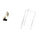 thumbnail image 5 of Figura de escritorio,Escultura de notas musicales para escritorio,oficina o decoración del hogar,Mesita de noche,Mesa auxiliar de acrílico transparente,mesa auxiliar transparente de 2, 5 of 8