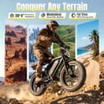 thumbnail image 6 of TST 20" Fat Tire Electric Bike for Adults, 750W Motor 1500W Peak, 48V 15Ah Battery, 60 Miles Range E Mountain Bike, UL2849, 6 of 9