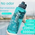 thumbnail image 1 of Botella de agua de plástico de gran capacidad para hombre, portátil, para deportes al aire libre, fitness, gran espacio, 2000 ml, 1 of 5