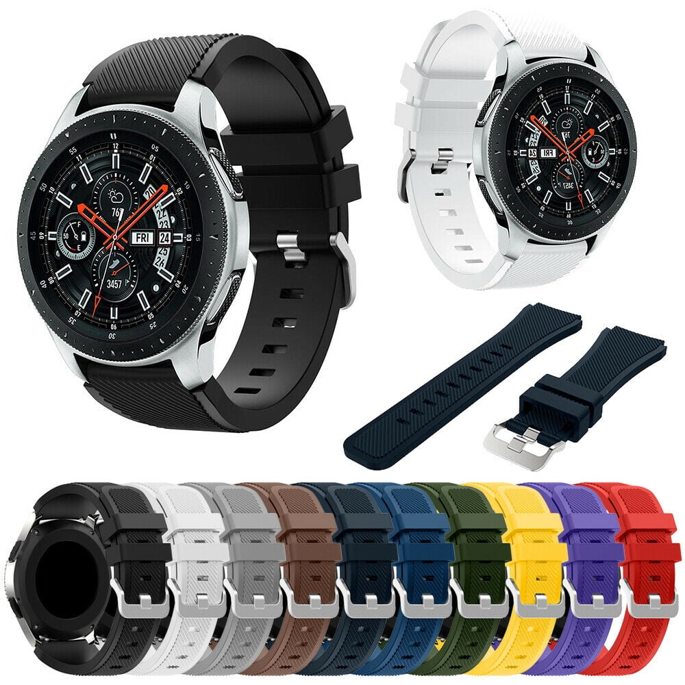 Amerteer Compatible Samsung Galaxy 46mm Sport Silicone Bands Soft Silicone Band 46mm Bracelet Strap Replacement For Samsung Galaxy Watch Army Green