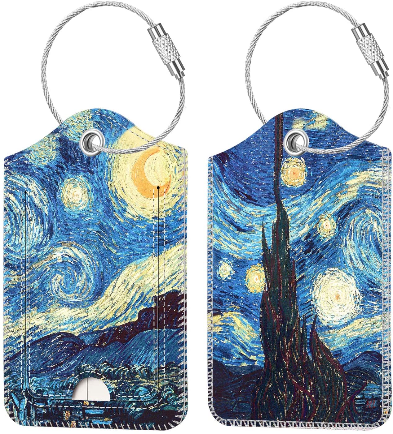 Fintie 2-Pack Luggage Tags with Privacy Cover