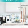 Clock Mechanism Replacement Set with Wood Clock Hands Quiet Battery