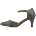 thumbnail image 3 of Journee Womens Bettie Almond Toe Mid Heel Pumps, Widths Available, 3 of 10