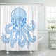 thumbnail image 1 of ABPHQTO Azul Acuático Rizado Medusa Mar Jelly Criatura Vida Animal tóxico Acuario Acuario Impermeable Baño Cortinas de ducha Set 165x180 cm ABPHQTO PKNMT66x72Shower-9770, 1 of 2