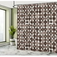 thumbnail image 4 of Ambesonne Mid Century Shower Curtain, Retro Round Mosaic Art, 69"Wx70"L, Warm Taupe, 4 of 4