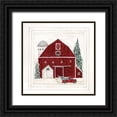 thumbnail image 1 of Shamp, Cindy 26x26 Black Ornate Wood Framed with Double Matting Museum Art Print Titled - Christmas at the Farm, 1 of 4