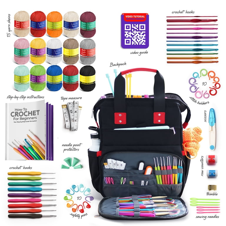 CraftBud Crochet Kit For Beginners With Backpack Organizer photo 2