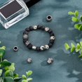 thumbnail image 2 of 8Pcs 316 Surgical Stainless Steel European Beads Large Hole Beads Rondelle Beads Antique Silver Beads Charms European Beads, 2 of 9