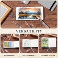 thumbnail image 4 of 3 Pcs Watercolor Paper Sketchbook with 6 Pcs Watercolor Brush Pens 3 Size Watercolor Journal 300GSM Cotton Paper, 4 of 5