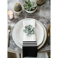 thumbnail image 3 of Black White Striped Cloth Napkins Washable Set of 2, Modern Abstract Art Aesthetics Reusable Dinner Table Napkins Cloth Bulk for Weddings Kitchen Restaurants Hotel Events Parties 20 x 20 Inch, 3 of 9