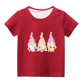 thumbnail image 2 of Qiopertar Haut à Manches Courtes Imprimé Nain de Pâques pour Enfants Garçons Filles Mode Col Rond en Solde à Moins de 5$ en Solde, 2 of 4
